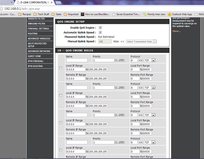 Tips D-Link QoS Engine Setup